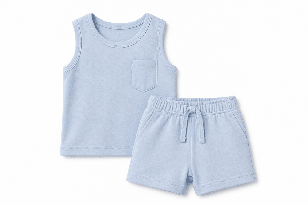 Sleeveless Tee + Loop Back Shorts Set — SS27 My First Boys Classic