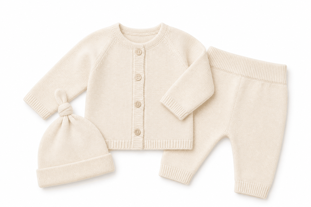 Cardigan + Bottom + Hat Set — SS26 My First Girls