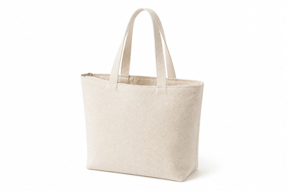 Tote Bag with Zip & Lined Pocket