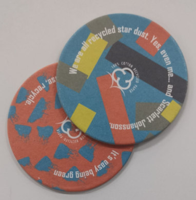 Stationery (Tea Coaster) — 100% Cotton Recycled Paper,GRS Certified